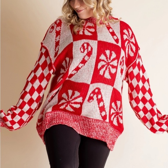 CHRISTMAS CHECEKRED SWEATER - Picture 4 of 5